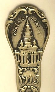 Antik 1915 Panama Pacific Exposition Sammler Silber Löffel San Francisco A2 - Bild 1 von 6