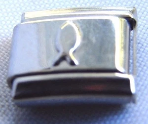 Italian Bracelet Christian Fish Charm Polished Stainless Steel Link - Picture 1 of 4