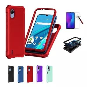 For Cricket Debut S2/ AT&T Calypso 4, Full Body TPU Cover Case + Tempered Glass - Picture 1 of 26