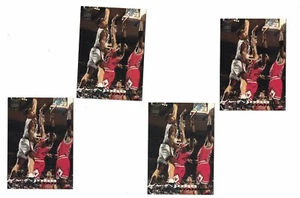 1993-94 Topps Stadium Club #116 John Starks Guarded by Michael Jordan - Picture 1 of 2