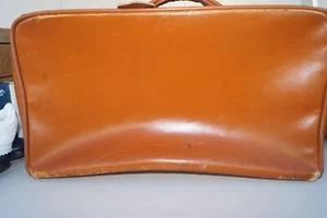 RARE LEATHER VINTAGE Carry On Weekender Luggage FLIGHT 57 BY HARRISON - Picture 1 of 7