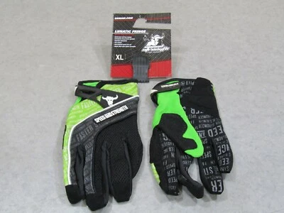 速度和力量 LUNATIC FRINGE MESH/纺织手套 绿色/白色 XL — 第 1/2 张图片