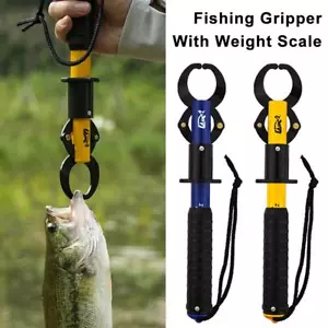 Fish Lip Grabber Portable Fishing Gripper w/ Weight Scale&Ruler Fishing Tool^ - Picture 1 of 21