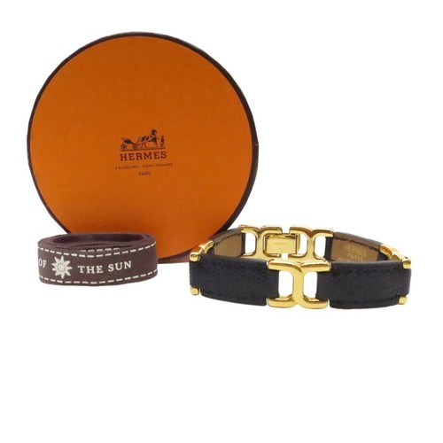 HERMÈS Autentico Bracciale HERMES Agathe Lucertola Nera #36632149