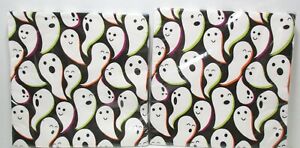 Halloween Ghost Napkins Cocktail Beverage Dessert Lot 2 16 Count 2 Ply 13x13