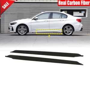 For BMW 1 Series F52 M-Sport 118i Sedan 2019+ Real Carbon Side Skirt Lip Spoiler - Picture 1 of 12