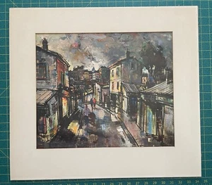 F. Doumerque Art Print Clearing Up Mid Century Modern Vintage Litho Ketterlinus - Picture 1 of 8