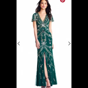Aidan Mattox Floral Long Party Beaded Evening Womens Dress Gown - Picture 1 of 10