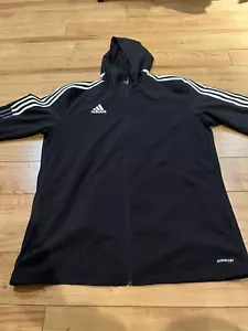 Adidas Climaproof Full Zip Windbreaker Jacket Adult Large black - Picture 1 of 6