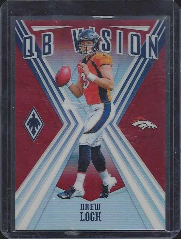 DREW LOCK 2019 PANINI PHOENIX QB VISION RED HOLO PRIZM RC #D 32/299 - Image 1 of 1