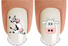 Nail Art 2072 ANIMAL Cow #2 "Cow Face" Waterslide Nail Decals Transfers Sticker