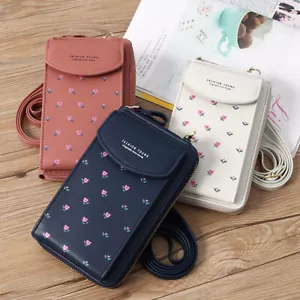Borsa donna cellulare piccola pelle portafoglio cerniera borsetta tracolla tracolla - Foto 1 di 32