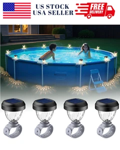 Solar Pool Lights for above Ground Pools, LED Energy Saving Warm White Light, Wa - Picture 1 of 8
