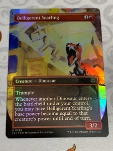 C1483 MAGIC THE GATHERING FOIL FULL ART BELLIGERENT YEARLING 0320 IXALAN NM MTG - Picture 1 of 12
