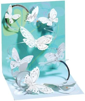 3D Pop Up Greeting Card- Floating Butterflies - All Occasion - Image 1 of 2