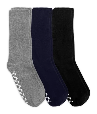 Calcetines Jefferies antideslizantes sin costuras antideslizantes algodón calcetines redondos 2 pares Foto 1 de 4