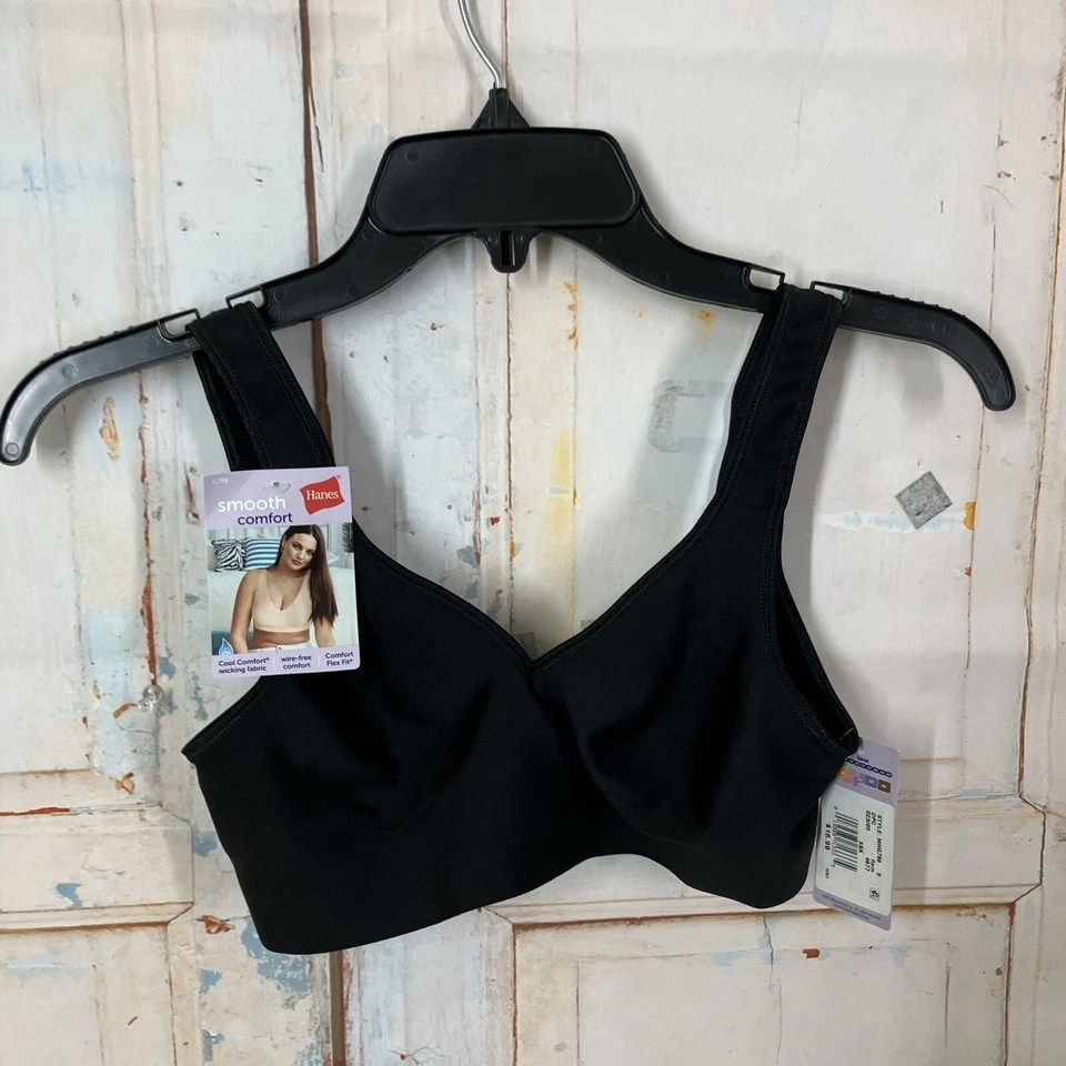 Hanes Women's Smooth Comfort Wire Bra LARGE Plus L 40-42 DD-DDD MHW796
