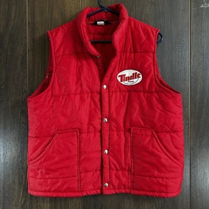 VTG Swingster Tindle Feeds Puffer Vest Agriculture L Men's Work Ag Farm Western - Picture 1 of 15