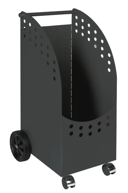 HOLZWAGEN MIT GUMMIREIFEN KAMINHOLZWAGEN KAMINHOLZ HOLZ WAGEN ANTHRAZIT HOLZKORB - Bild 1 von 1