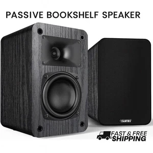 CLASSSIC WOODEN FINISH Passive Bookshelf Speakers, 2-Way Passive Speakers - Picture 1 of 8