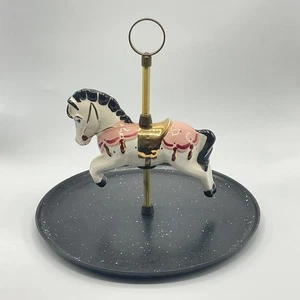 California Pottery Antipasti Servizio Ceramica Giostra Cavallo Flintwood Vassoio - Foto 1 di 7