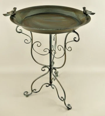 Metall Vogeltränke 74cm Vogelbad Wasserstelle Futterschale stehend JMA272.1 - Bild 1 von 3