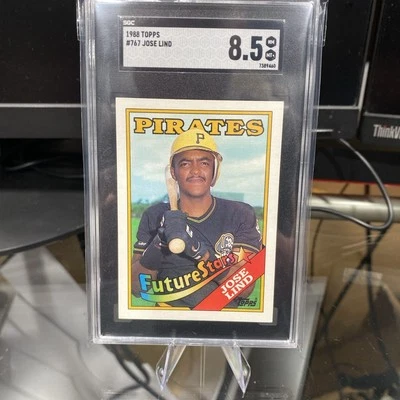 Ganador del guante de oro Topps #767 1988 Jose Lind SGC 8,5 MT+ casi nuevo Piratas RC Foto 1 de 2