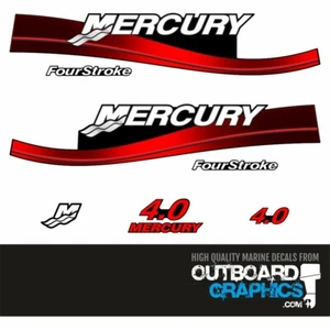 Mercury 4hp 4 stroke outboard decals/sticker kit - Picture 1 of 2