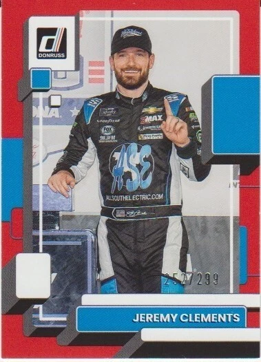 Jeremy Clements, 2023 Panini Donruss Red #92, SN 252/299 - Image 1 of 1