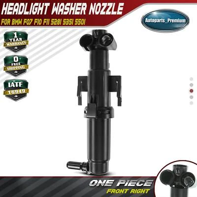 Right Headlight Washer Nozzle for BMW F07 F10 528i 535i 535d 550i GT 61677377668 - Image 1 of 4