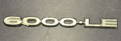 庞蒂亚克原始设备制造商 1985 - 1991 Bonneville 6000 LE 铬徽章标志铭牌名称 — 第 1/4 张图片