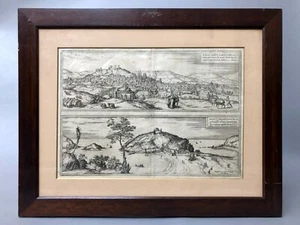 Antike Gravur SANCT SEBASTIANVM 69 für 54 mit Rahmen - Bild 1 von 4