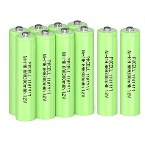 10X PKCELL AAA 300mAh Batteries Rechargeable Ni-Mh 1.2V Battery for Solar Lights - Picture 1 of 6