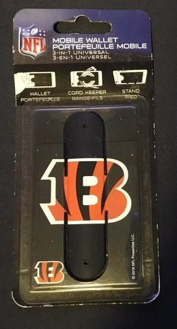 NFL Cincinnati Bengals Mobile Wallet 3'' x 6.5'' 3-in-1 Universal New Cover