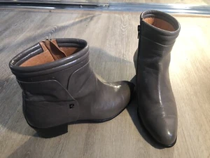 Pierre Cardin Mujer Gris Tobillo Cuero Botines Moda Talla 7.5 - Imagen 1 de 12