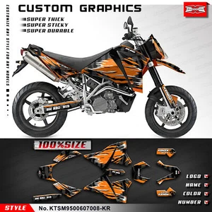 Custom Racing Graphic Wrap Sticker for 950 Supermoto 2006 2007 950 SM Super Moto - Picture 1 of 7