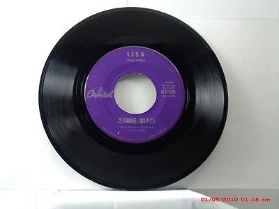 JEANNE BLACK-(45)- A SIDE -LISA/B SIDE IS JEANNE AND JANIE- JOURNEY OF LOVE-1960 - Image 1 of 2