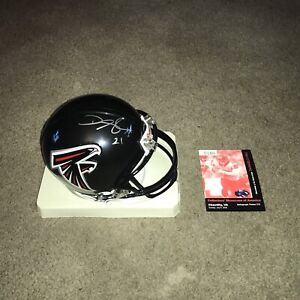 DeAngelo Hall Signed Atlanta Falcons Black Mini Helmet Autograph Auto