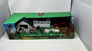 Farm Country Life 21 Pc set Barn Trucks Tractor Cows Horses Figures New Ray 1:24