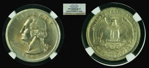1995-P 25C NGC MS63 - Broadstruck on Blank (Washington Quarter Mint Error) 8 - Picture 1 of 1
