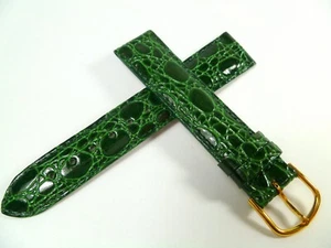 18 mm GRÜN UHRENARMBAND KROKOPRÄGUNG UHRENBAND LEDER 1818 - Bild 1 von 3