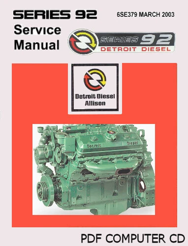 Detroit Diesel V92 Allison Service Repair Shop Engine Manual 2184 Pgs. PDF CD !! - Image 1 of 4