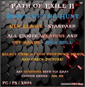 ✨Path of Exile 2✨All Unique Weapon✨New League✨High Roll✨Dawn of the Hunt✨POE2✨ - Picture 1 of 93