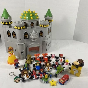 Nintendo Super Mario Brothers Lot Bowser’s Castle Mario Kart Racers And Figures - Picture 1 of 18