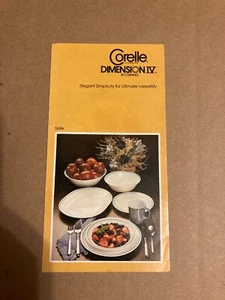 CORNING CORELLE DIMENSION IV CHINA Vintage Catalog / Brochure from 1982 - Picture 1 of 4