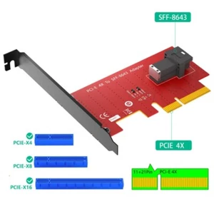 SFF 8643 to PCIe 4X Adapter Card Maximize System Flexibility for Diversed Use - Picture 1 of 8