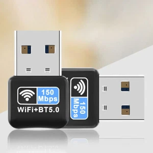 150Mbps USB Network Card Bluetooth-compatible 5.0 Mini IEEE 802.11N for Desktops - Picture 1 of 11