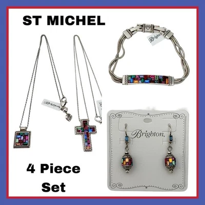 Brighton Saint St Michel Collar Pendientes Pulsera Juego de 4 Piezas Multicolor Nuevo con Etiquetas Foto 1 de 4