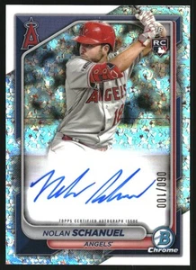 2024 Bowman Chrome Rookie Autografo Mini-Diamante #CRANS Nolan Schanuel Auto /100 - Foto 1 di 2