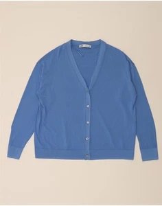 Cárdigan suéter ZARA para mujer Reino Unido 14 medio azul viscosa CX08 - Imagen 1 de 3